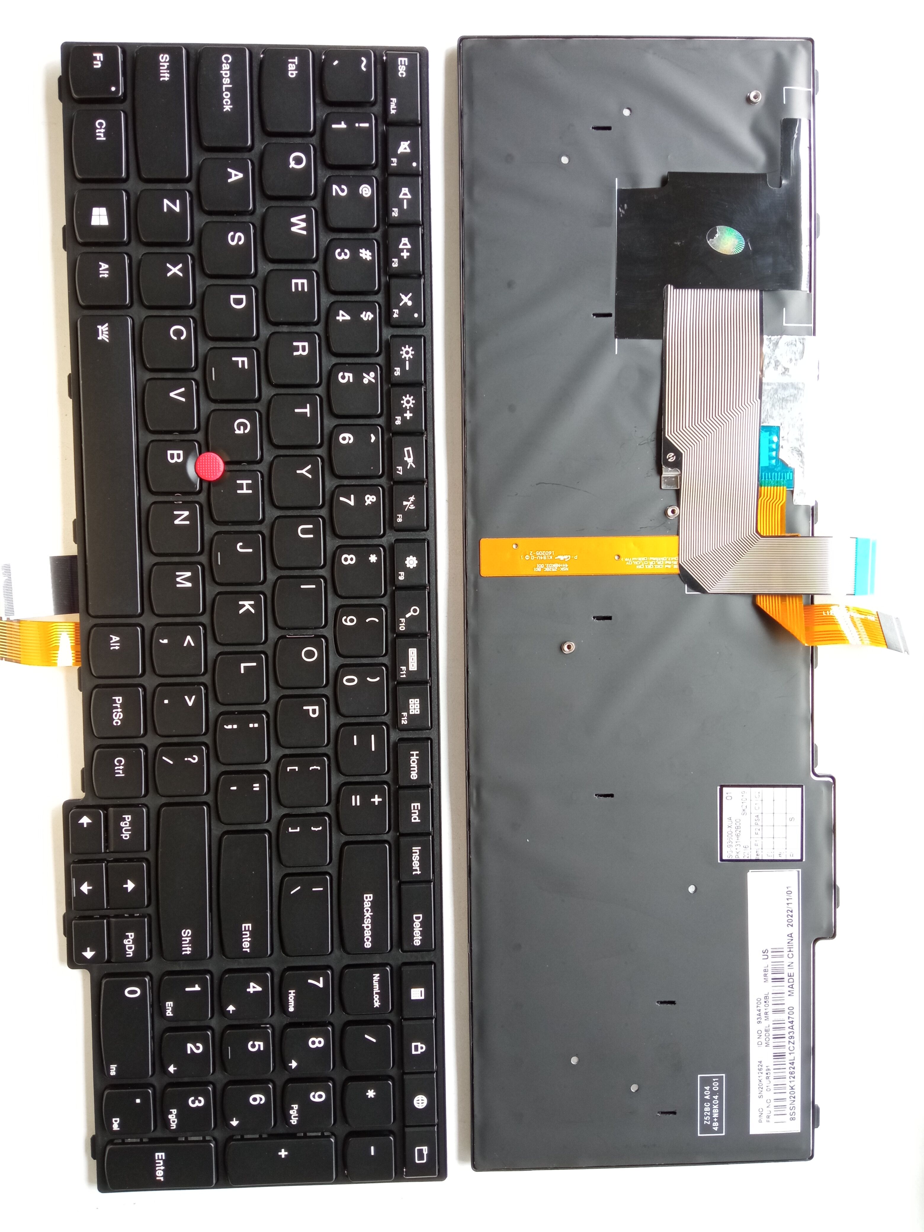 Picture of New Replacement Laptop Keyboard For IBM E560P/Heijiang S5 BLACK FRAME BLACK With Point Backlit (OEM) US Layout